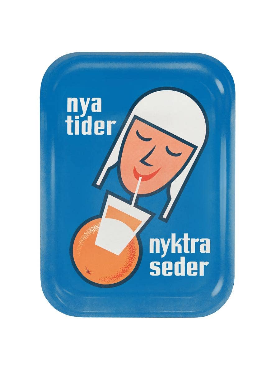 Nya tider - Nyktra seder, Bricka 20 x 27 cm