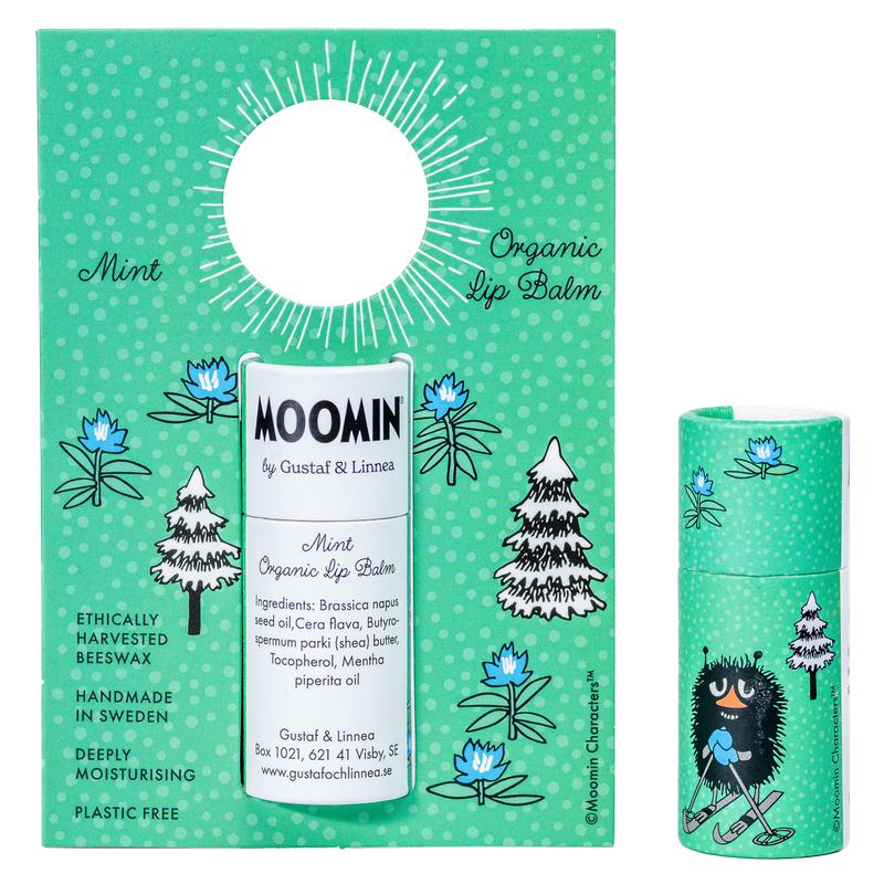 Moomin by G&L - Läppcerat av bivax med mint, 8.5g 57x22mm