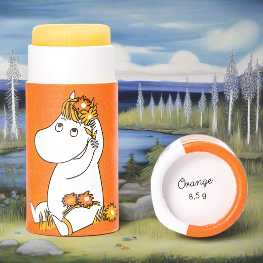 Moomin by G&L - Läppcerat av bivax med apelsin, 8.5g 57x22mm