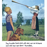 Vykort Jan Stenmark "Kikare"