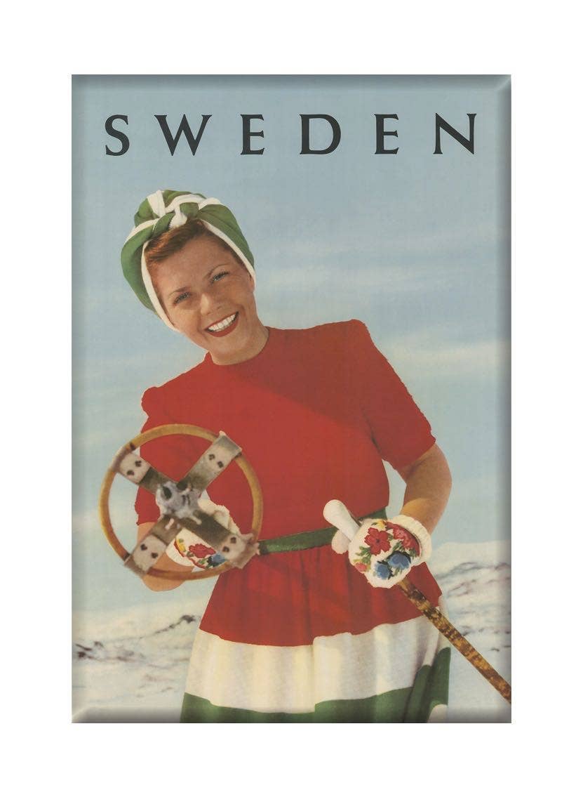 Skidåkning Girl, Magnet